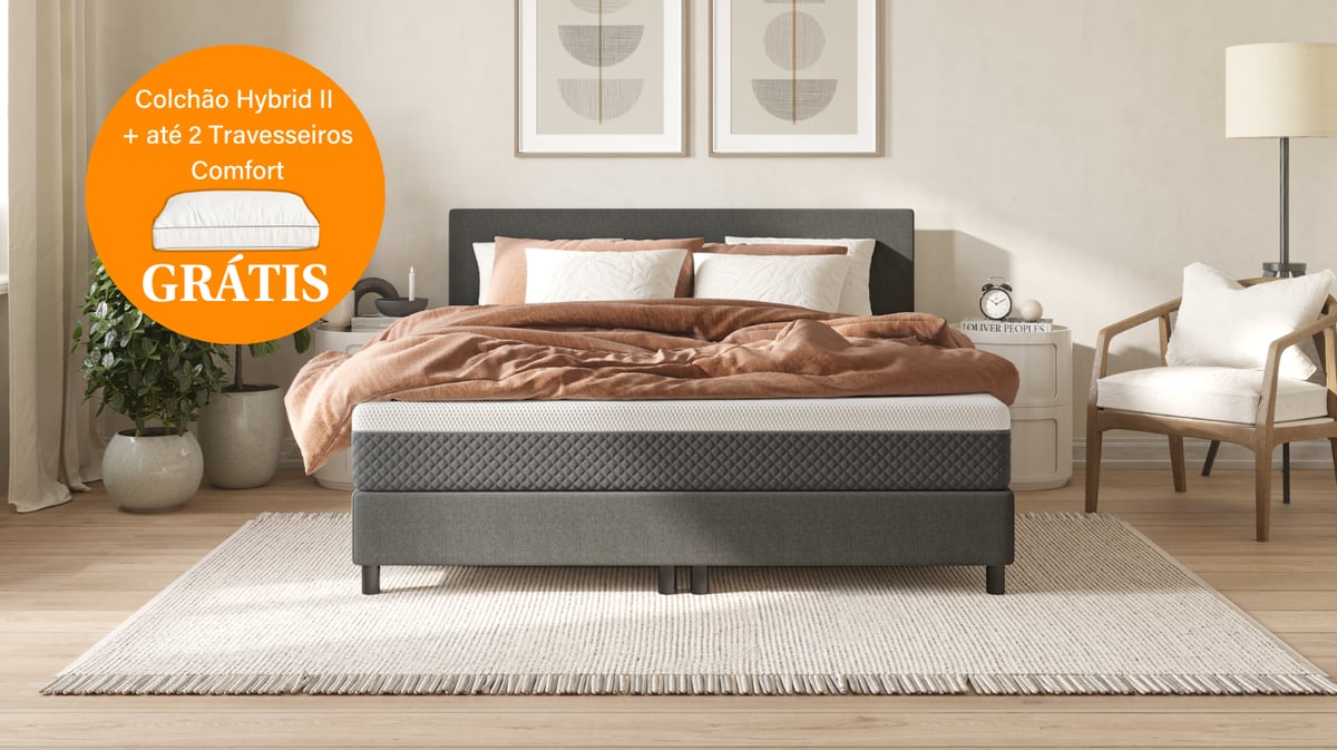 Colchão Hybrid II + até 2 Travesseiros Grátis