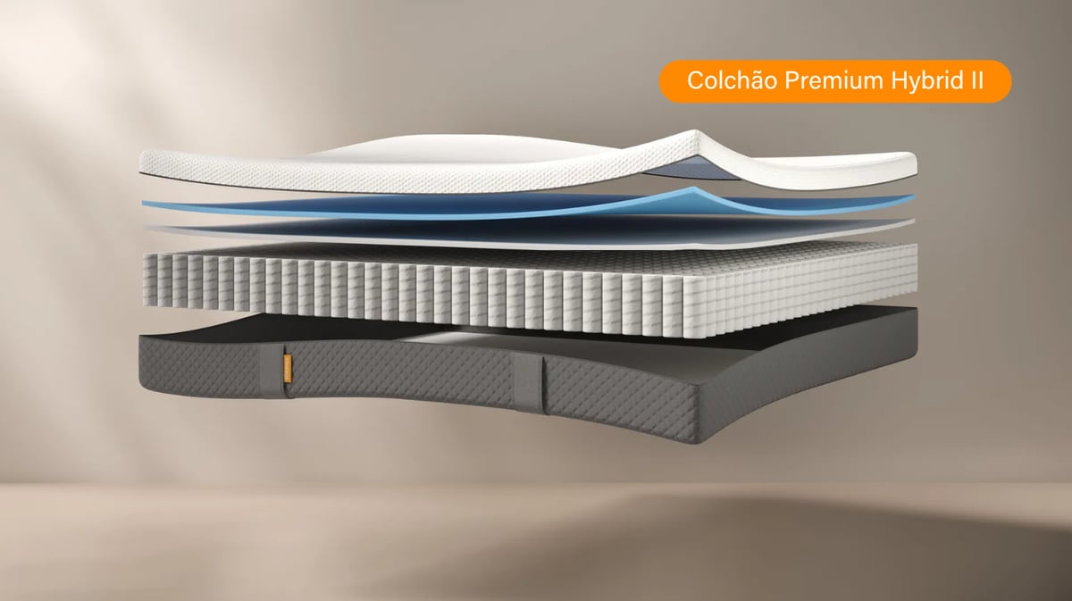 Colchão Hybrid II + até 2 Travesseiros Grátis
